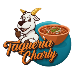 Taqueria Charly's goat mascot logo